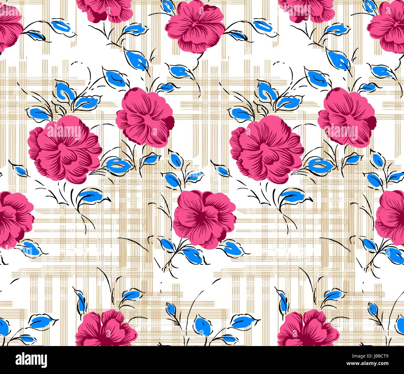 Seamless Flower Background Stock Vector Image & Art - Alamy