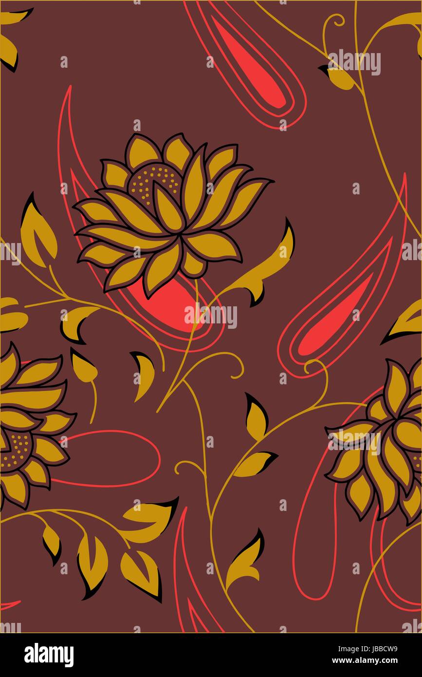 Seamless Flower Background Stock Vector Image & Art - Alamy