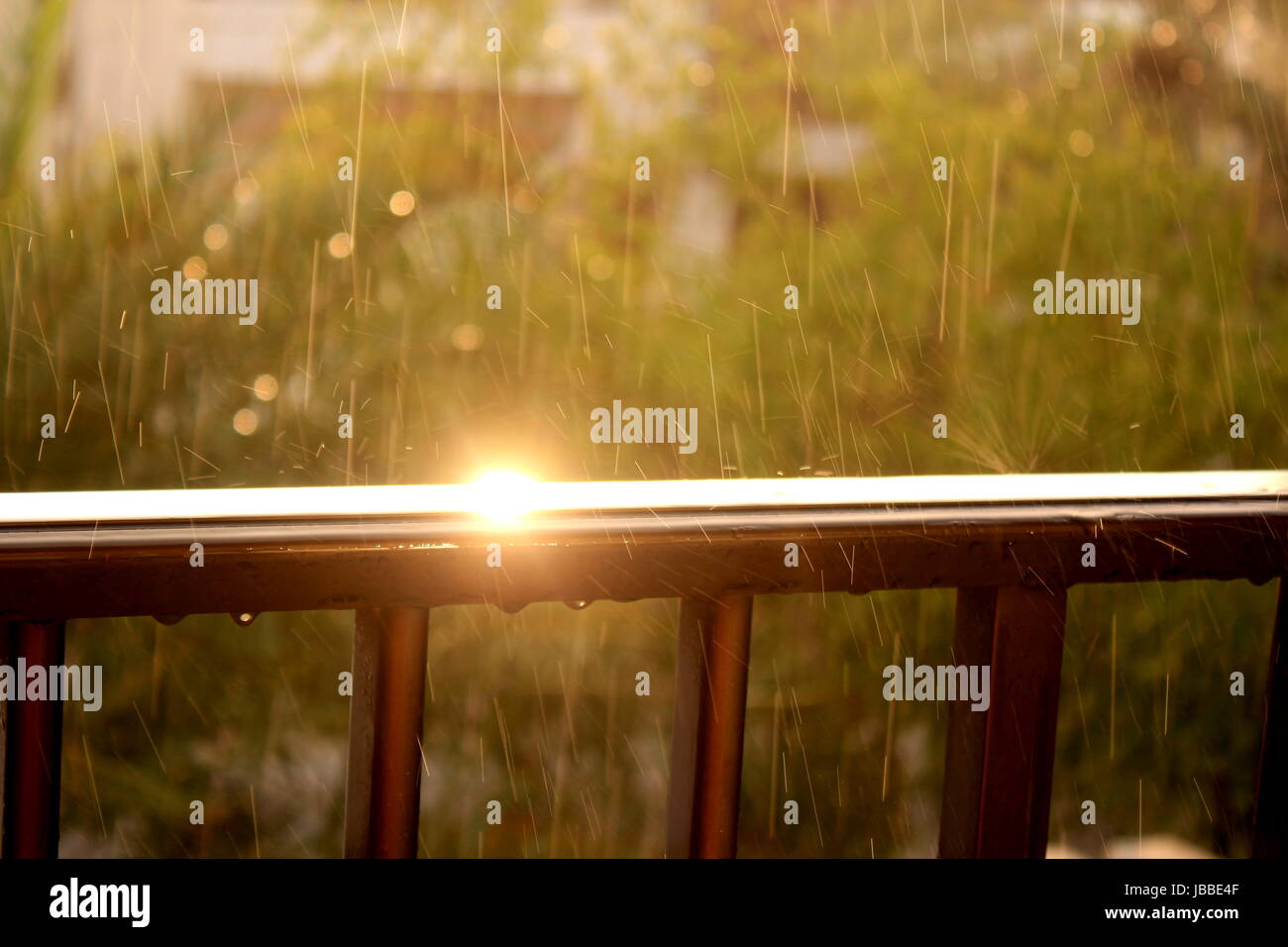 Raindrop on Window sill Stock Photo Alamy