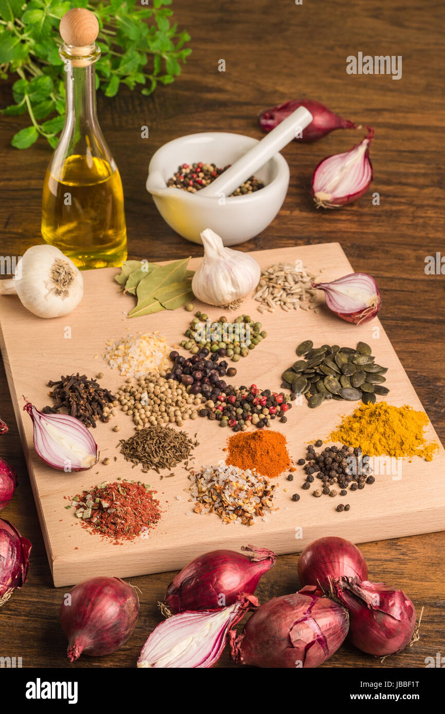 spices in the kitchen Stock Photo Alamy