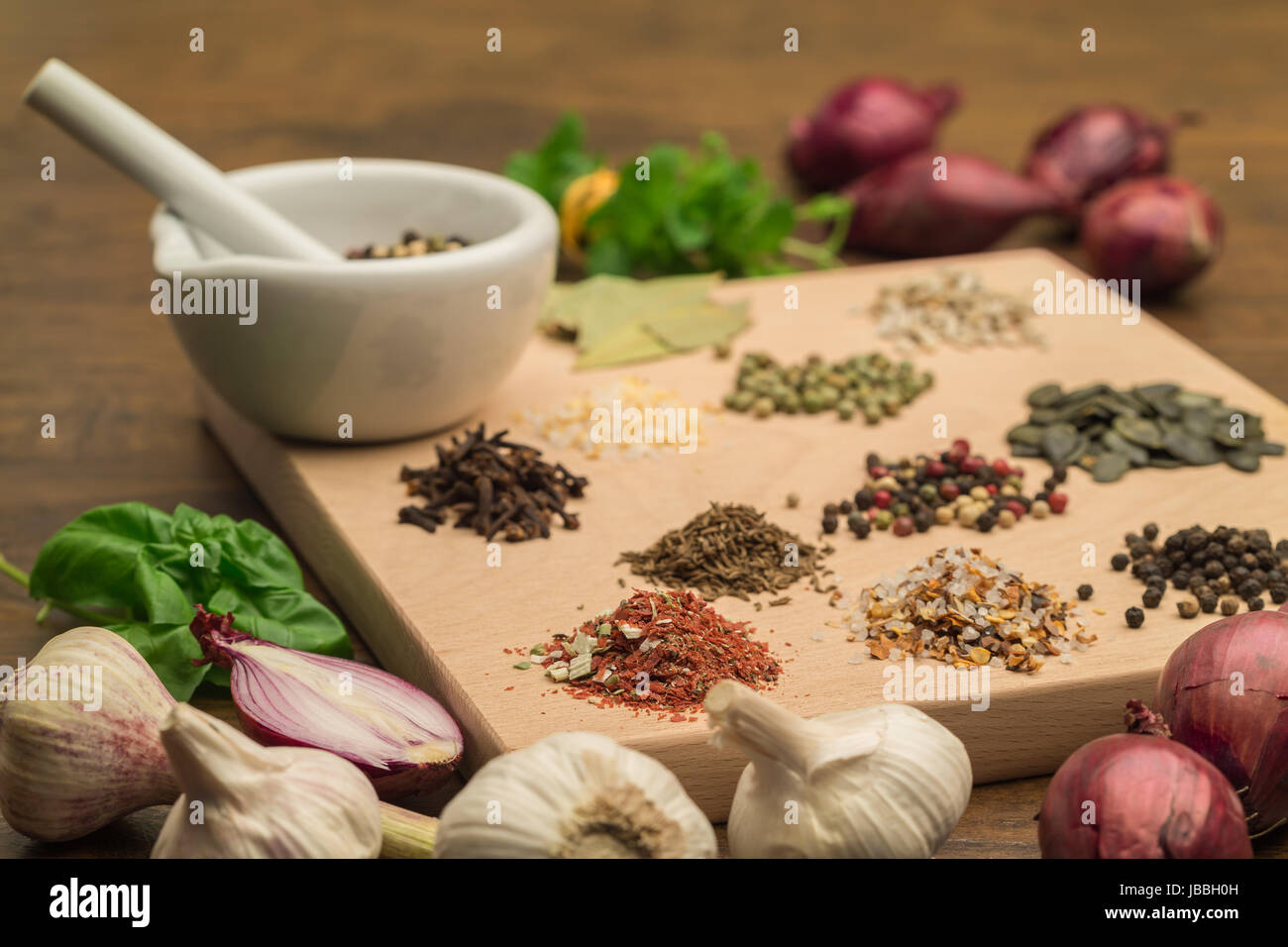 spices in the kitchen Stock Photo Alamy