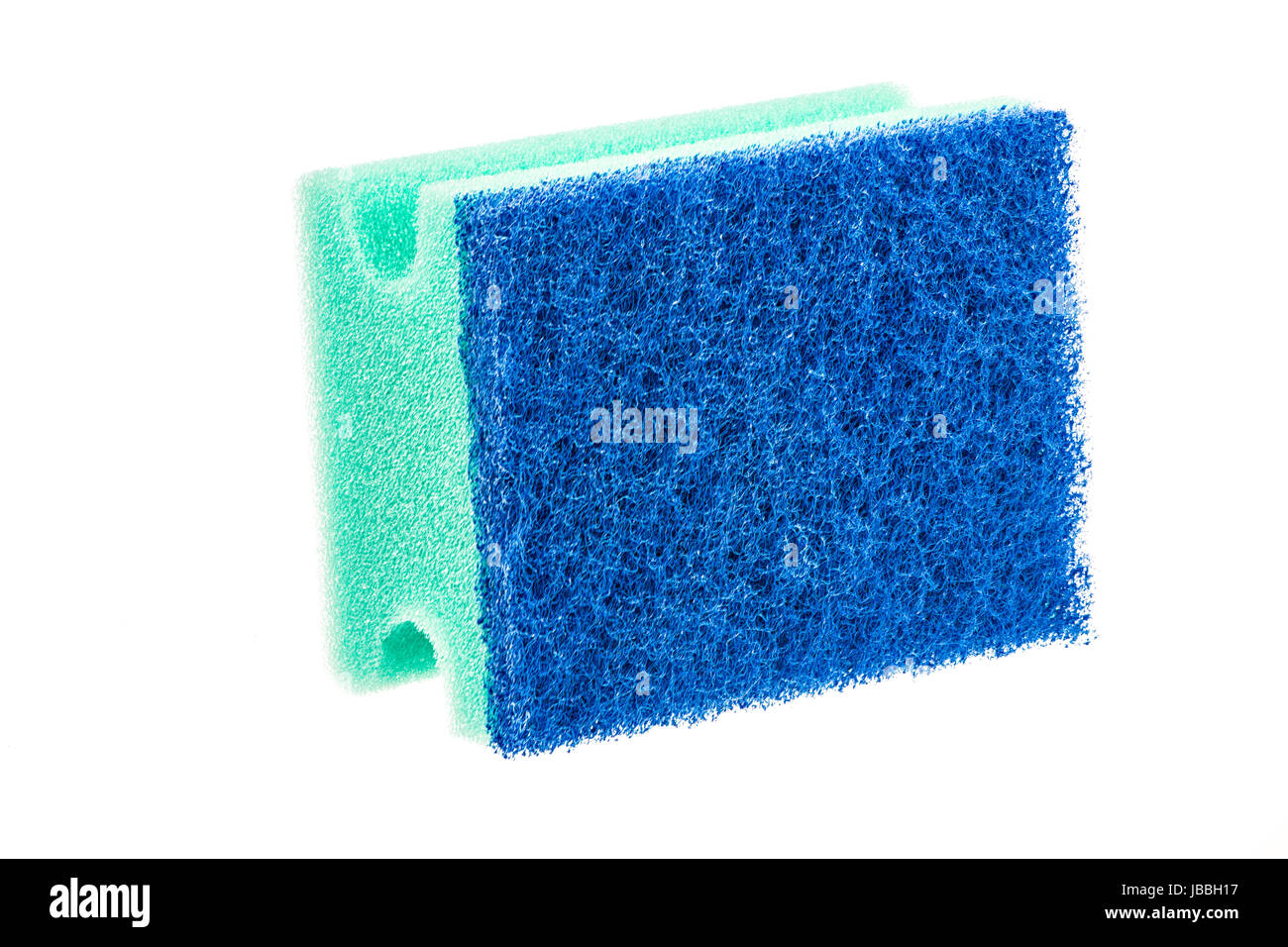 Closeup of an isolated cleaning sponge Stock Photo