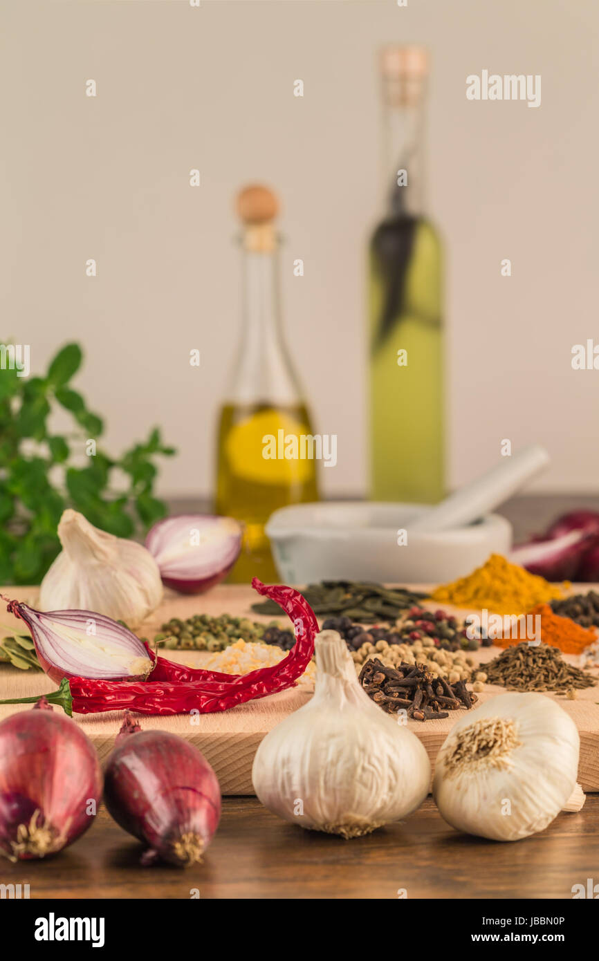 spices in the kitchen Stock Photo Alamy