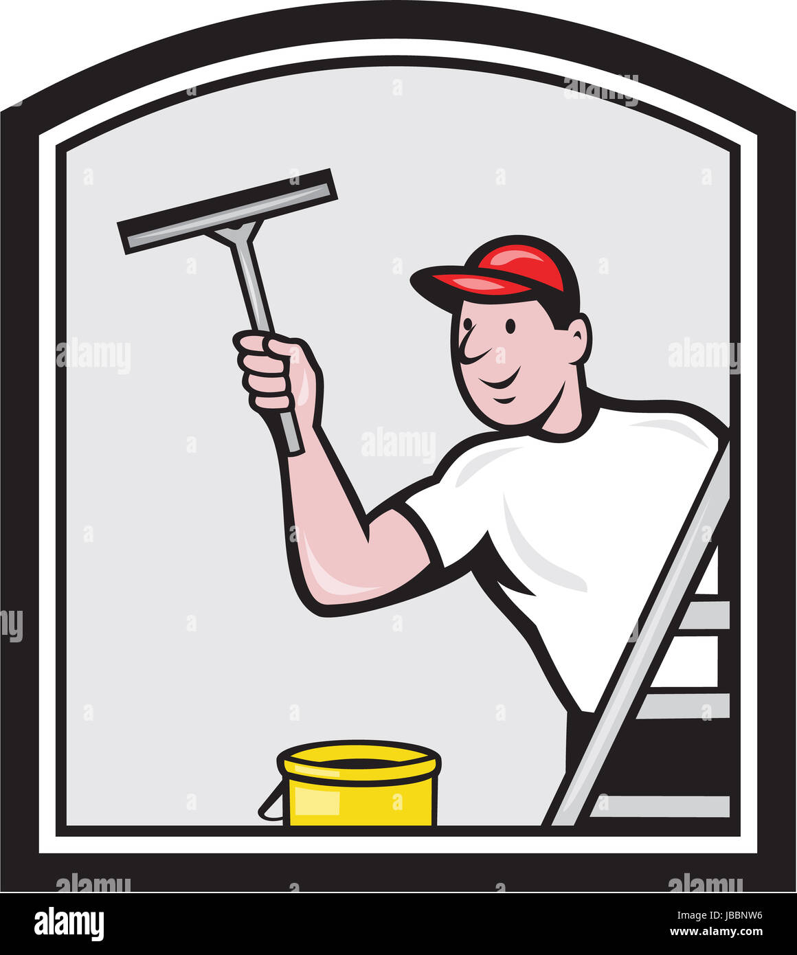 Illustration window cleaner squeegee spray hi-res stock photography and  images - Alamy