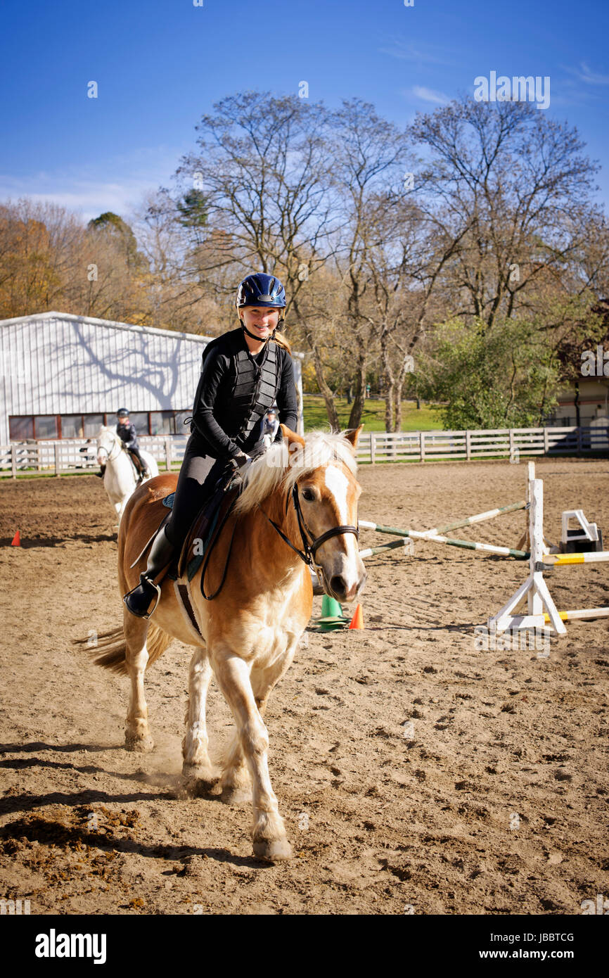 Animal female people woman ponies pony horse rider riding hi-res stock ...