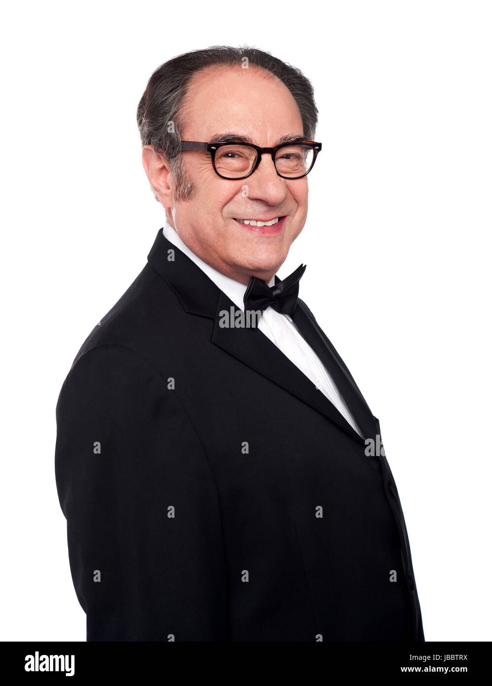 Senior man looking butterfly on hi-res stock photography and images - Alamy