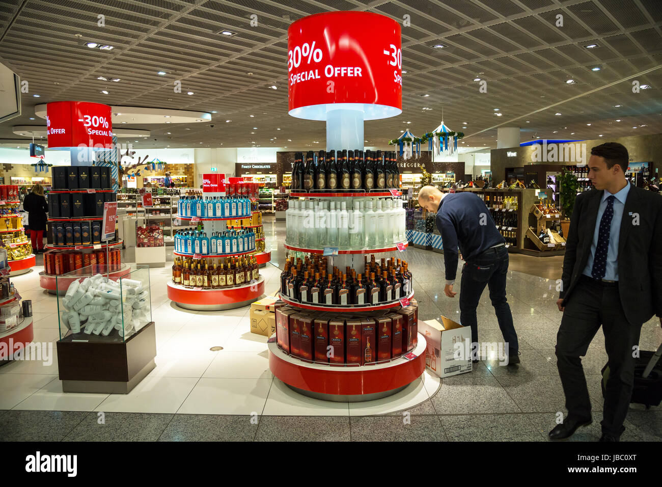 Frankfurt, Germany, Travel Value Shop in the transit area of Frankfurt Airport Stock Photo