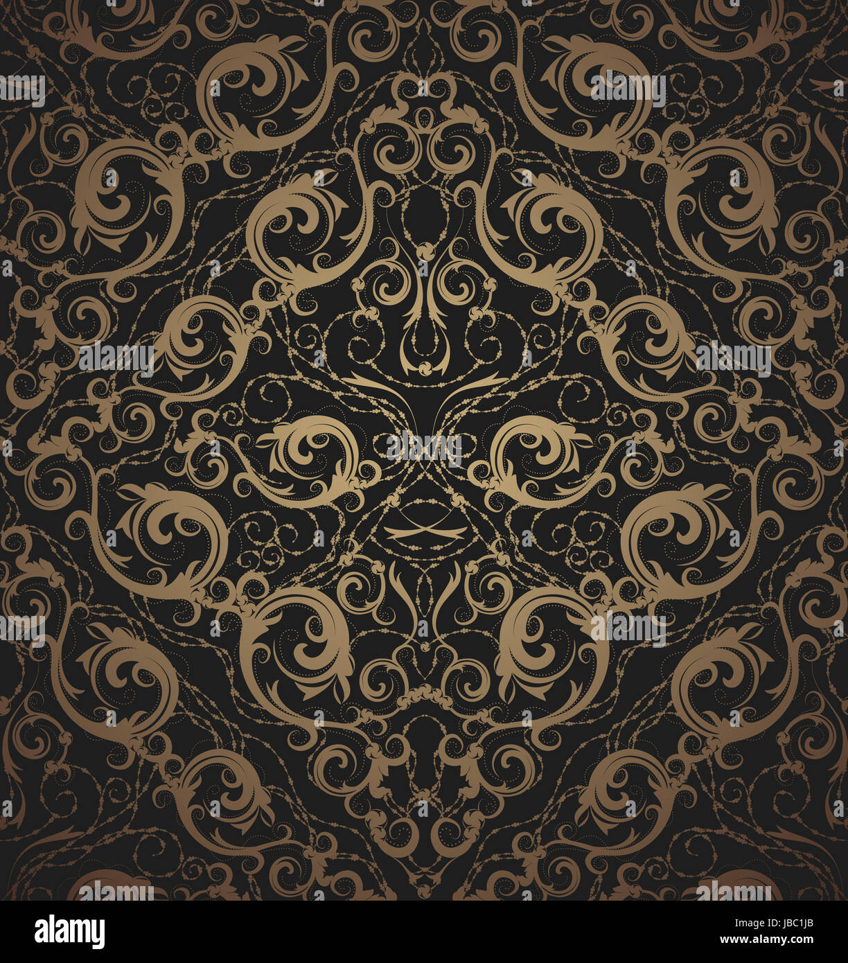 Floral vector black and gold seamless royal beauty ornament Stock Photo ...