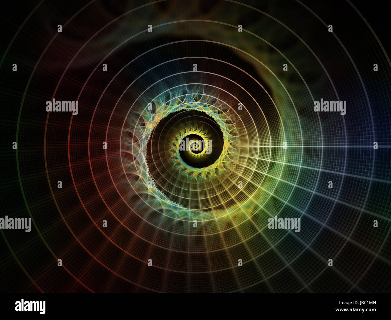 Geometry of Space series. Abstract design made of conceptual grids ...