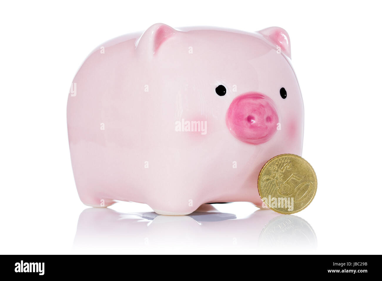 Piggy Bank Fifty Euro Cent Stock Photos Piggy Bank Fifty Euro