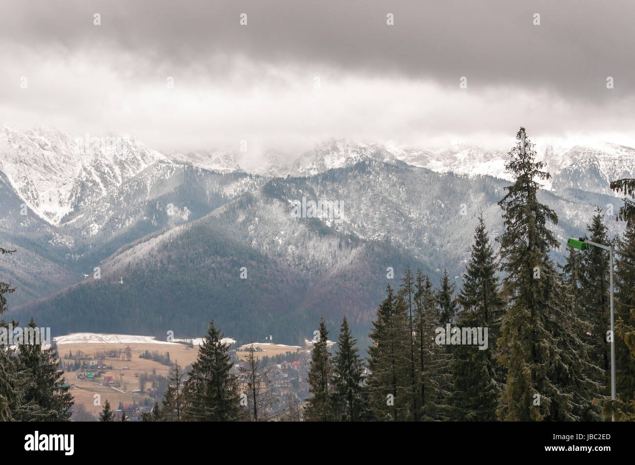Tatra Mountains on cloudy day in Zakopane, Poland Stock Photo - Alamy