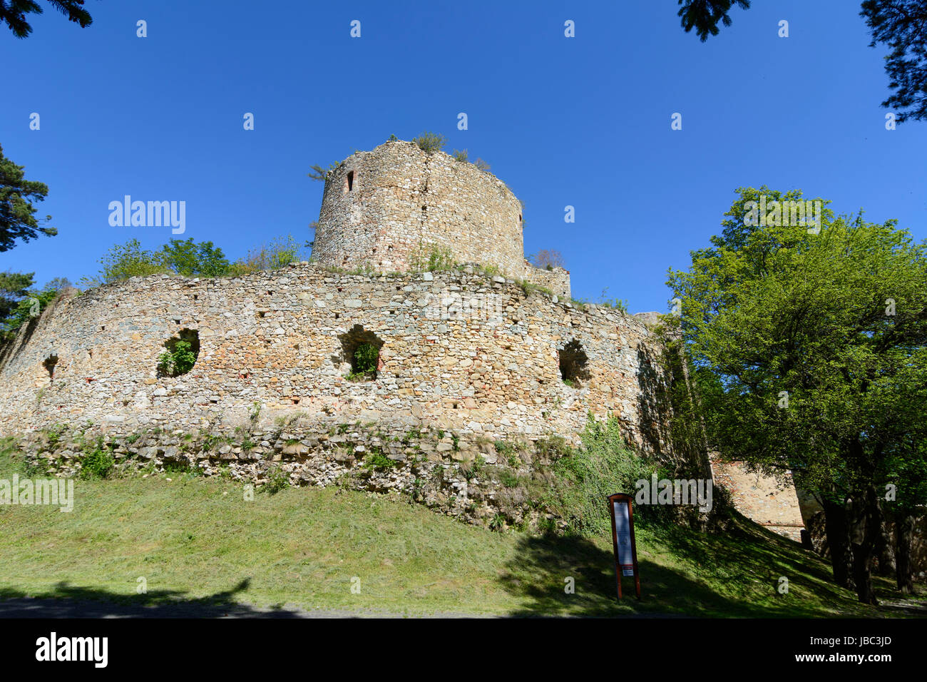 castle ruin Landsee, Naturpark Landseer Berge, Markt Sankt Martin, , Burgenland, Austria Stock Photo