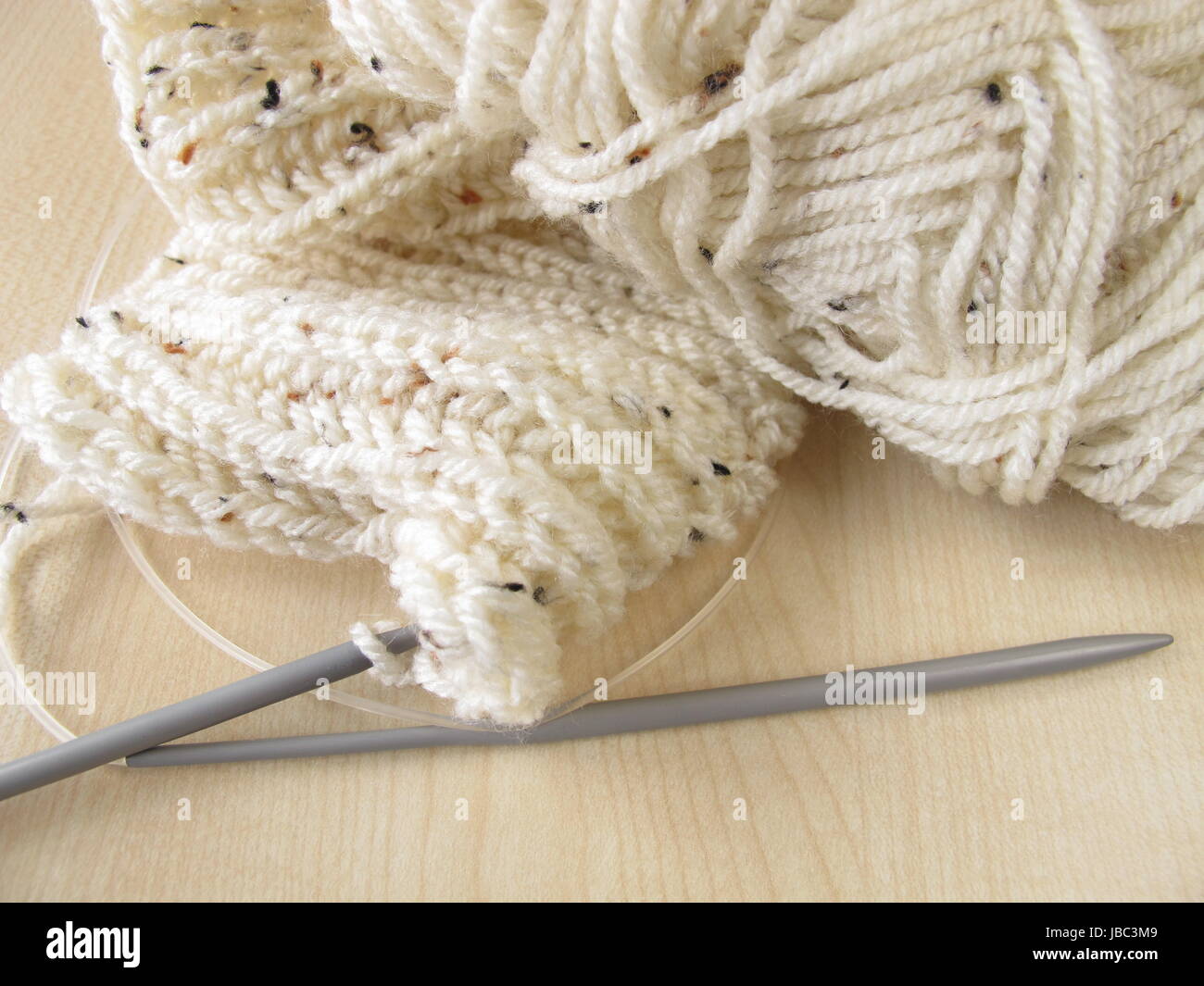 knitted in cream Stock Photo