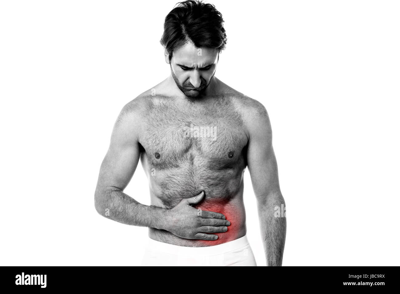 Sick stomach issue. Too painful Stock Photo Alamy