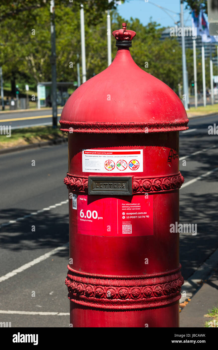 Vintage Postbox in Melbourne, Victoria, Australia Stock Photo Alamy