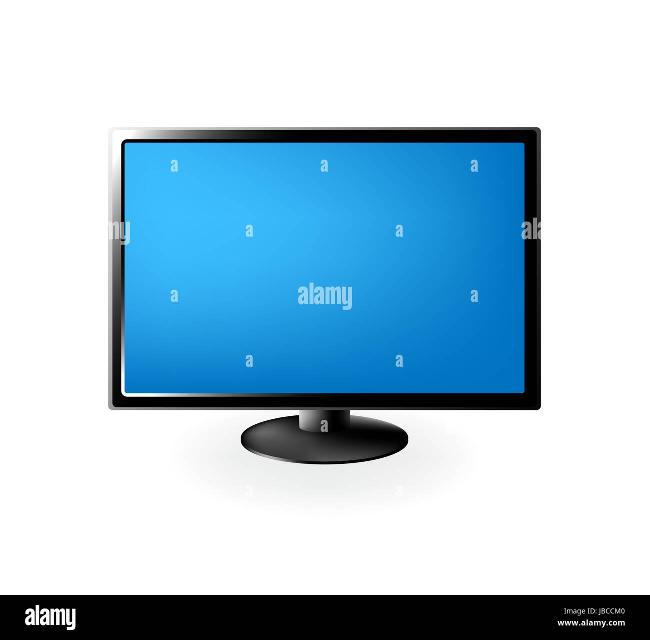 Vector LCD TV Isolated On A White Background Stock Photo - Alamy
