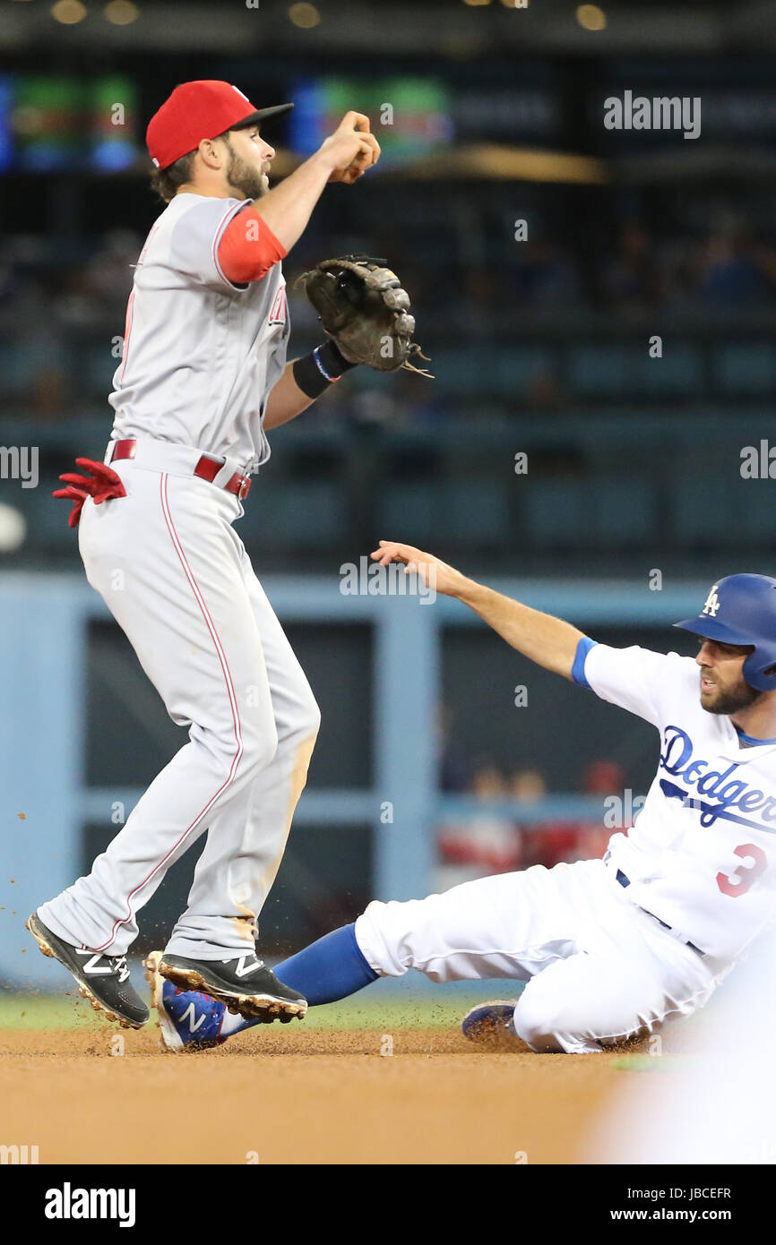Los Angeles, CA, USA. 9th June, 2017. Cincinnati Reds second baseman ...