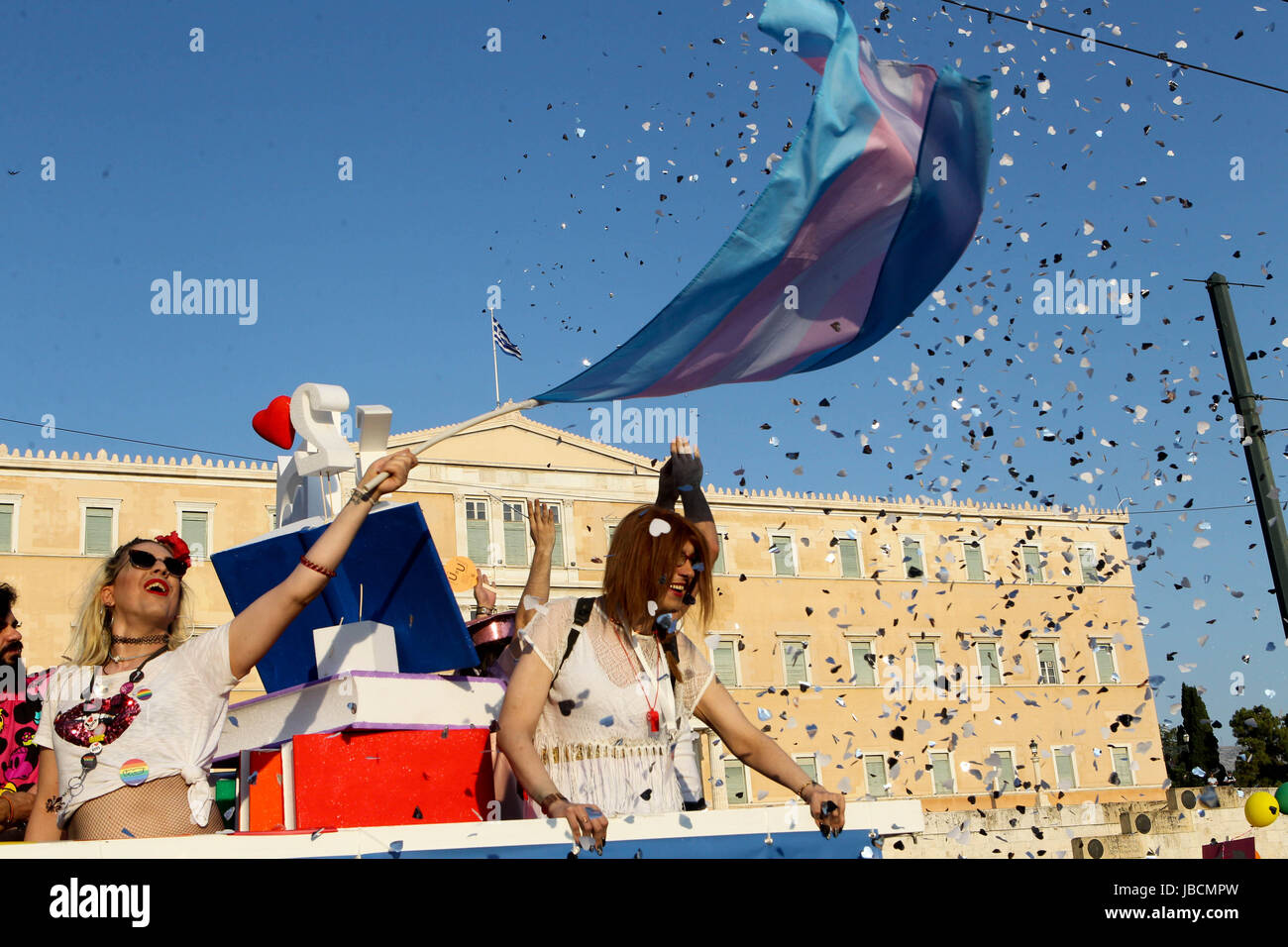 Athens, Greece. 10th June, 2017. l Gay Pride rally in front of the ...