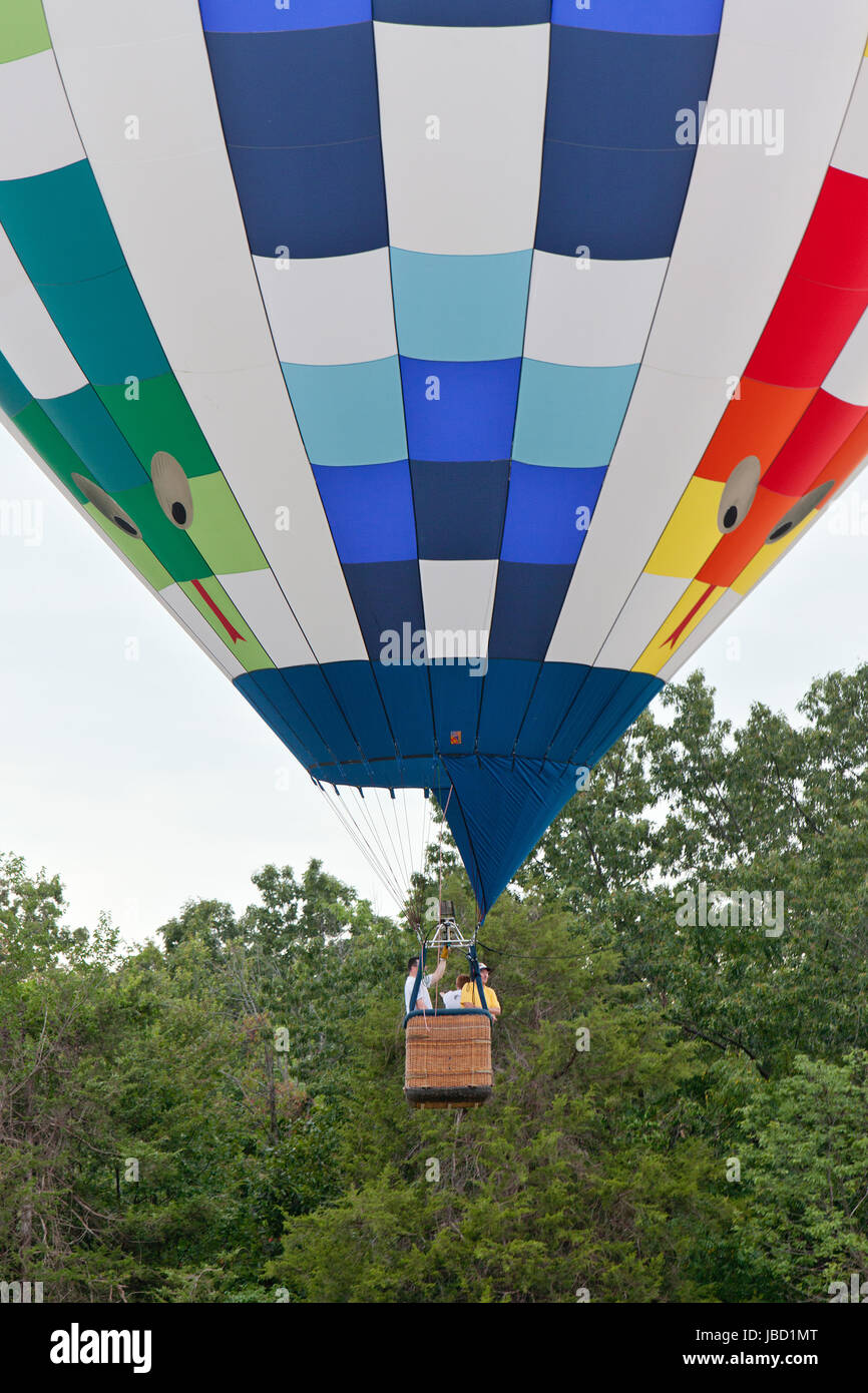 The Balloons Over the Mississippi hot air balloon festival at Rodeo