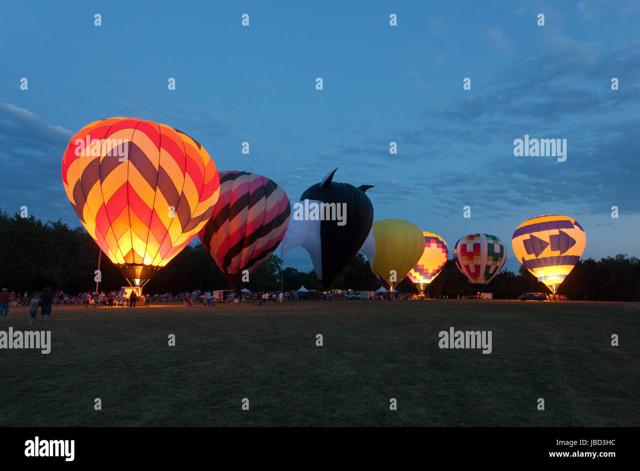 The Balloons Over the Mississippi hot air balloon festival at Rodeo