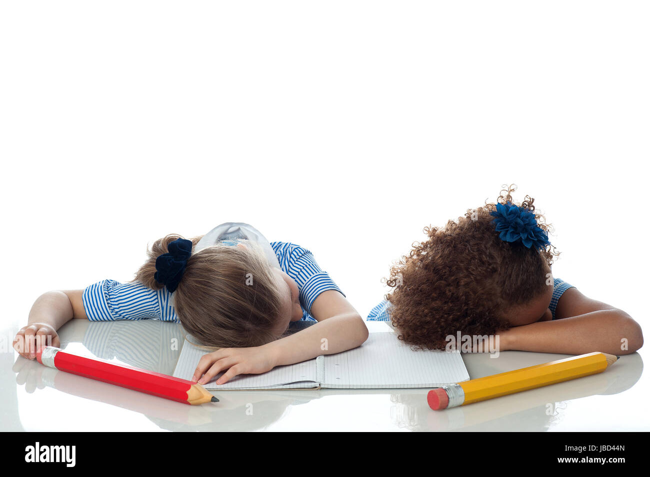 Little girls sleeping in the classroom Stock Photo Alamy