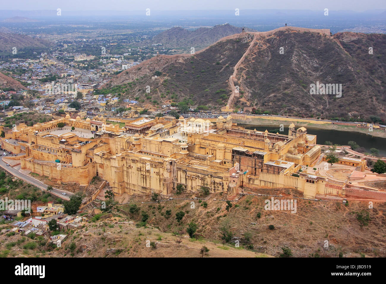 Aerial view amber fort jaipur hi-res stock photography and images - Alamy