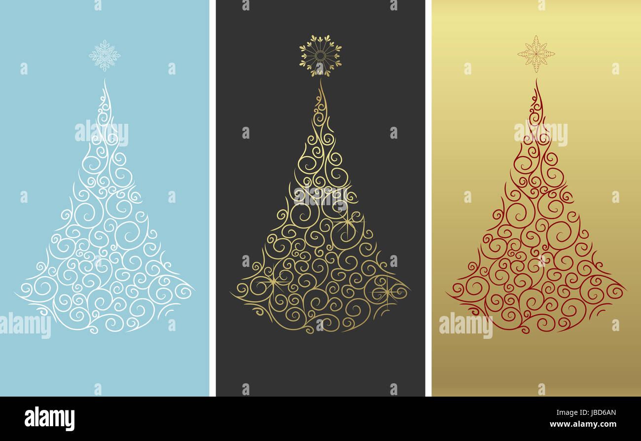 Vector Christmas design tree Stock Photo - Alamy