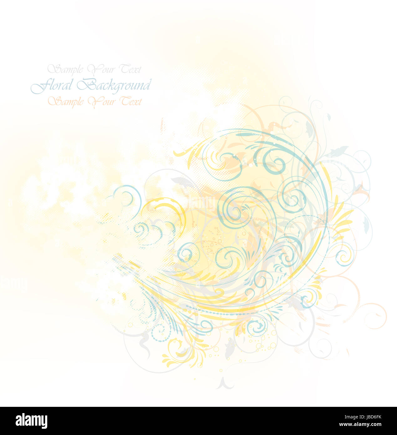 Vector Grunge Floral Design Background Stock Photo - Alamy