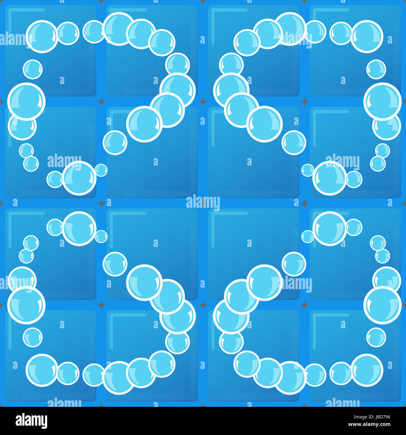 soap bubbles on blue background tiles Stock Photo - Alamy
