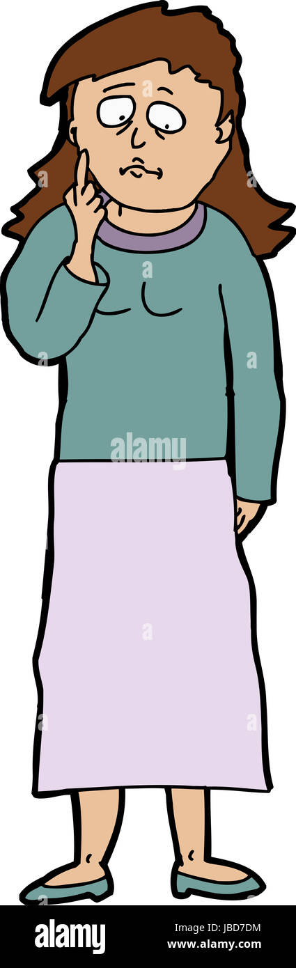 stressed woman clipart