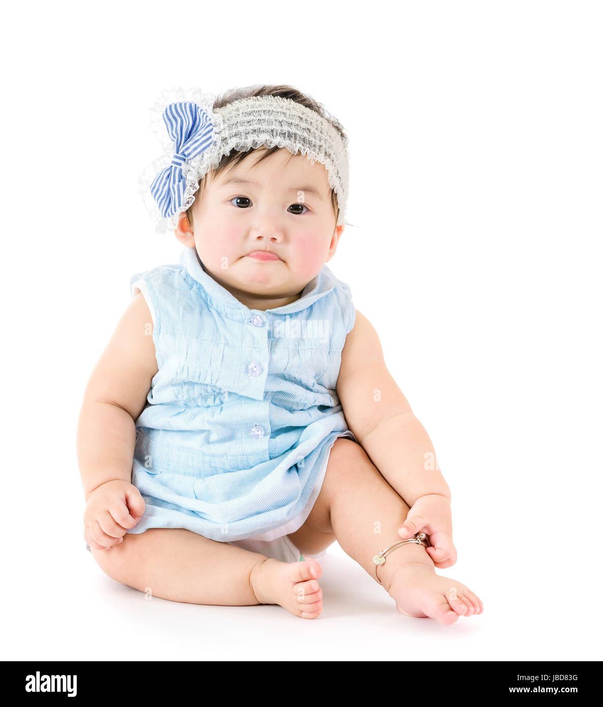 Asain baby feeling sad Stock Photo Alamy