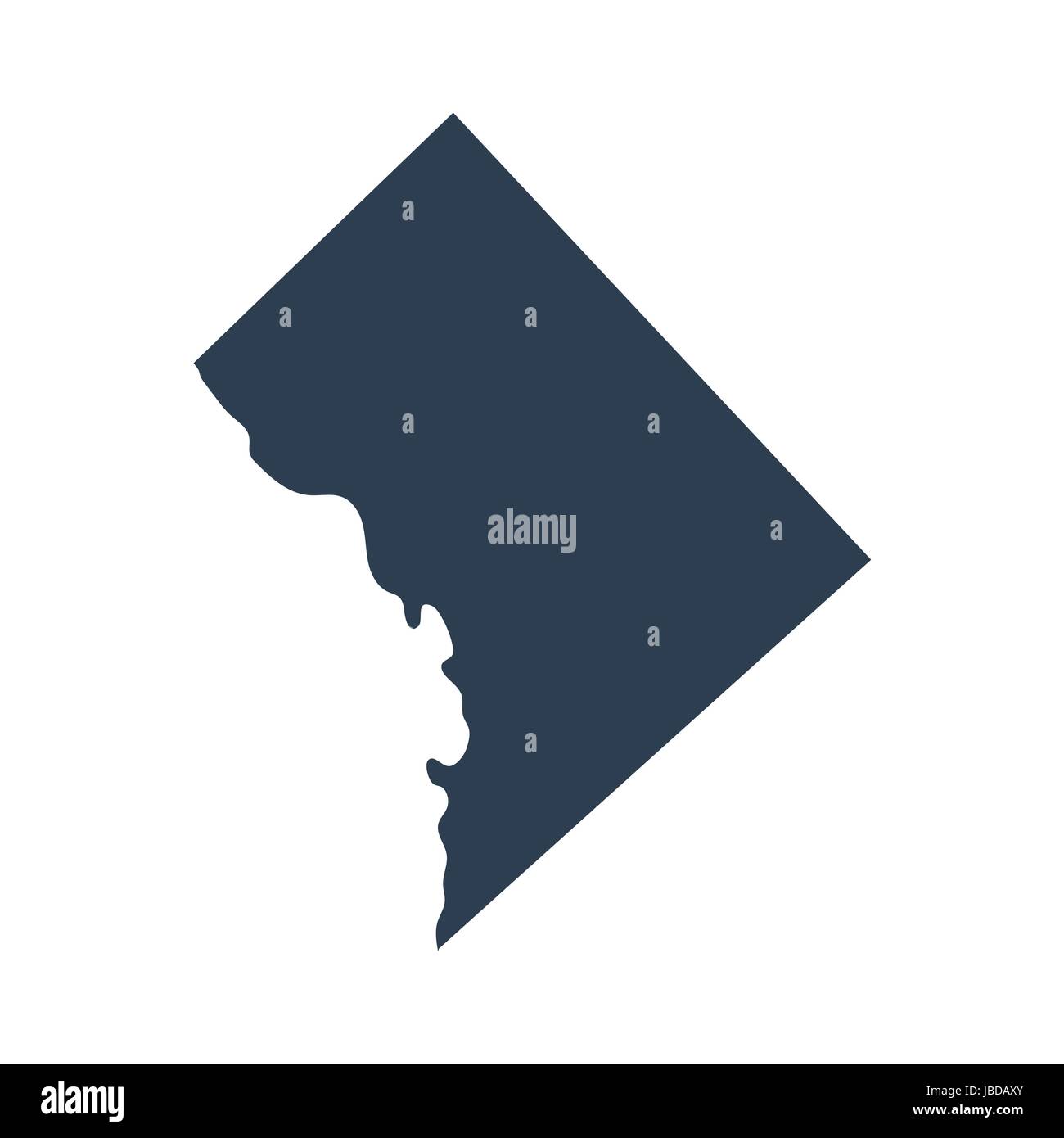 map of the U.S. District of Columbia vector Stock Vector