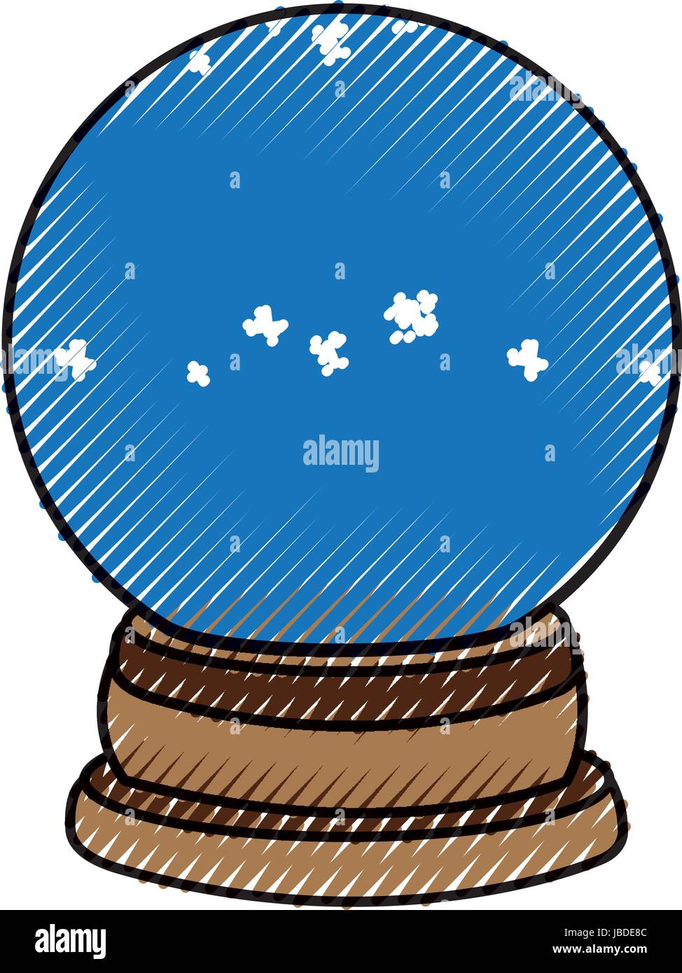 scribble christmas glass snow ball Stock Vector Image & Art - Alamy