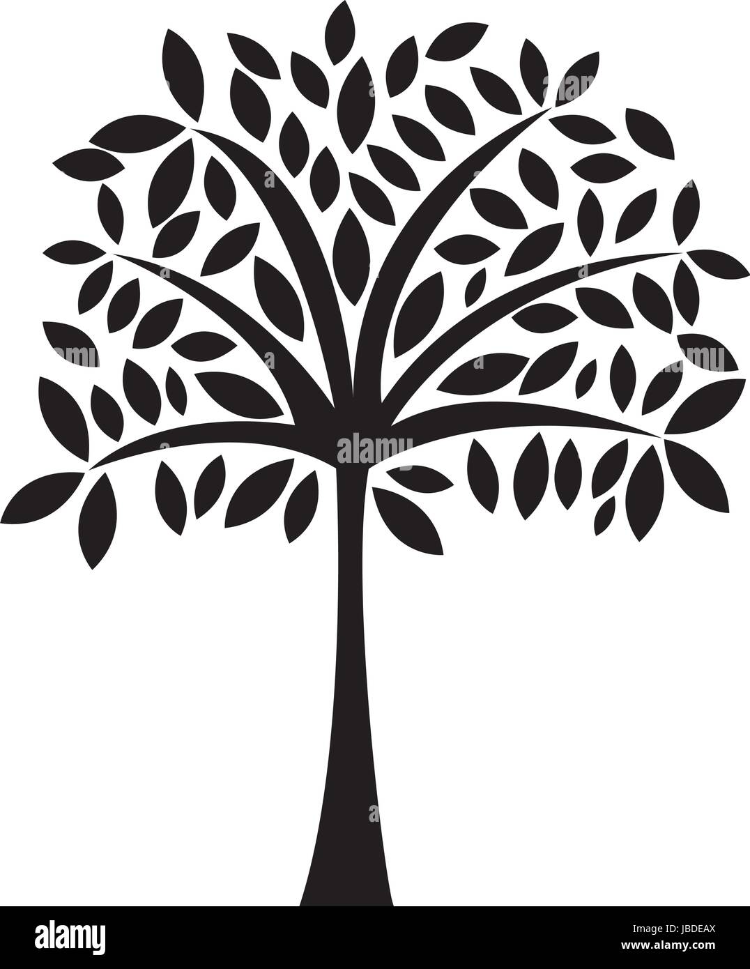 black icon tree cartoon Stock Vector Image & Art Alamy