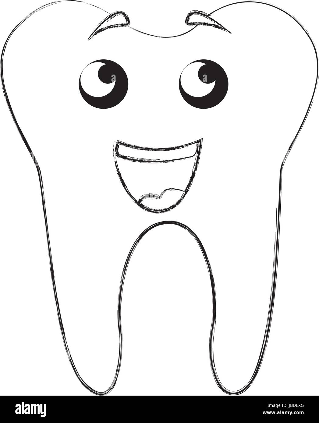 sketch draw tooth cartoon Stock Vector Image & Art - Alamy