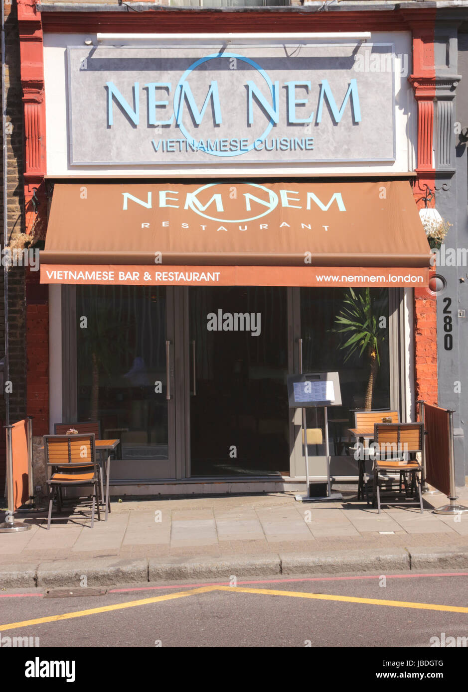 Nem Nem Vietnamese restaurant Islington London Stock Photo