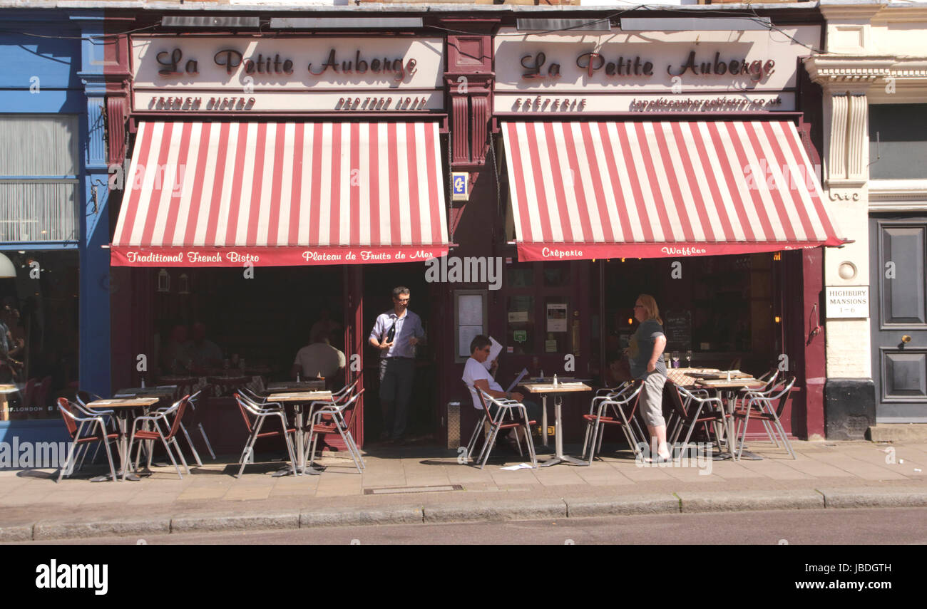 La Petite Auberge French Bistro Islington London Stock Photo Alamy