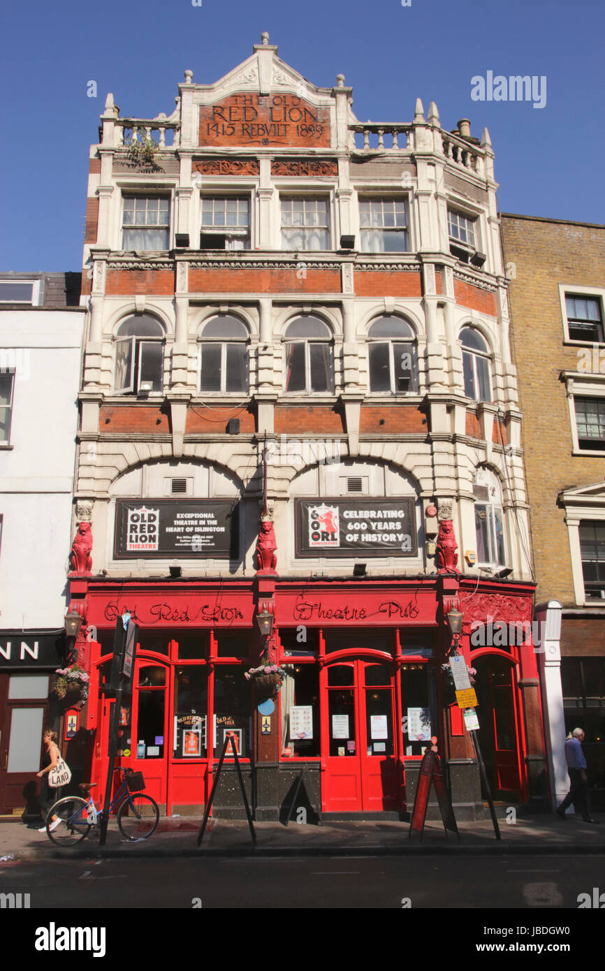 Old Red Lion Theatre Pub Islington London Stock Photo