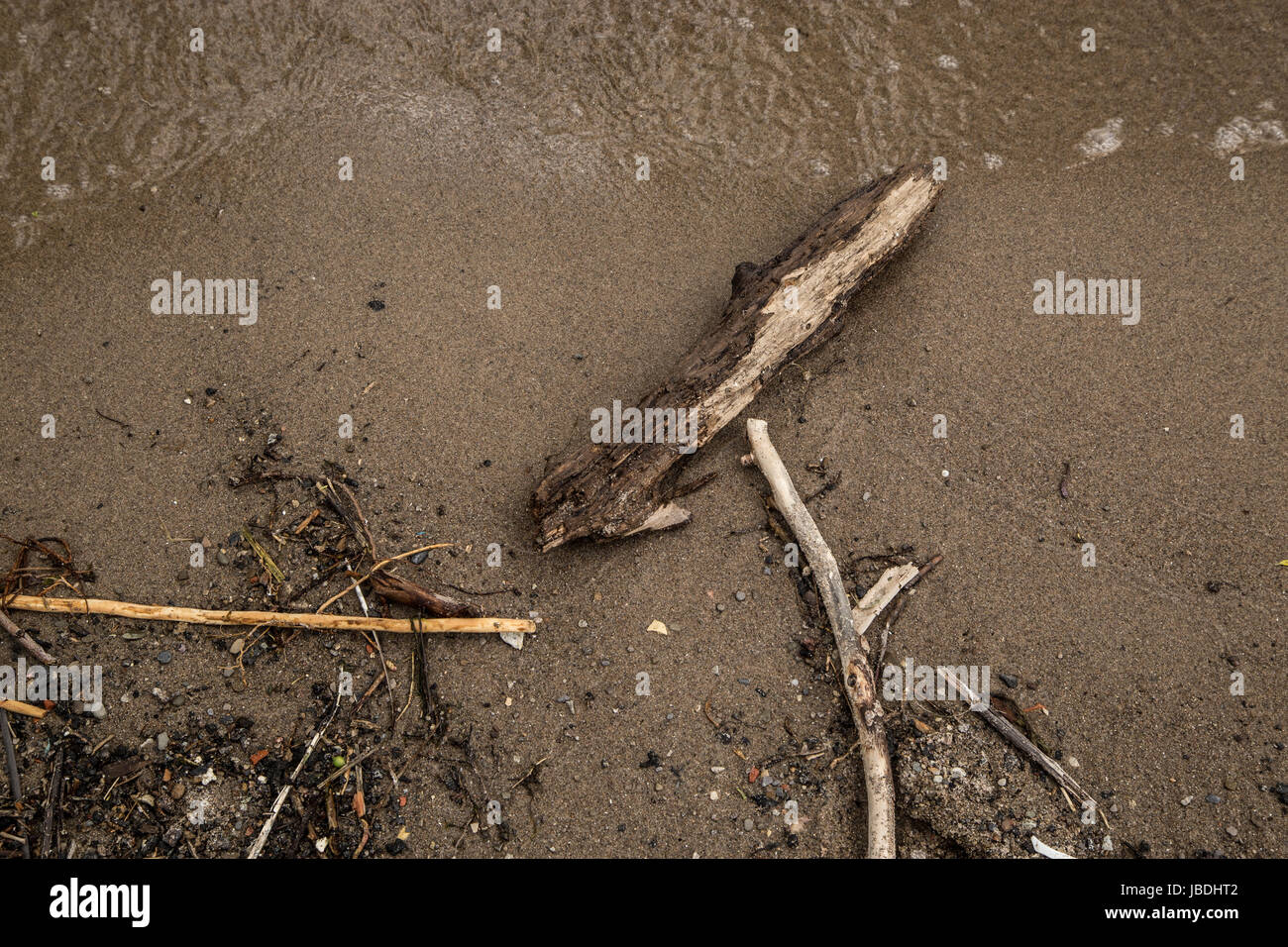 Beach items washed up Stock Photo Alamy
