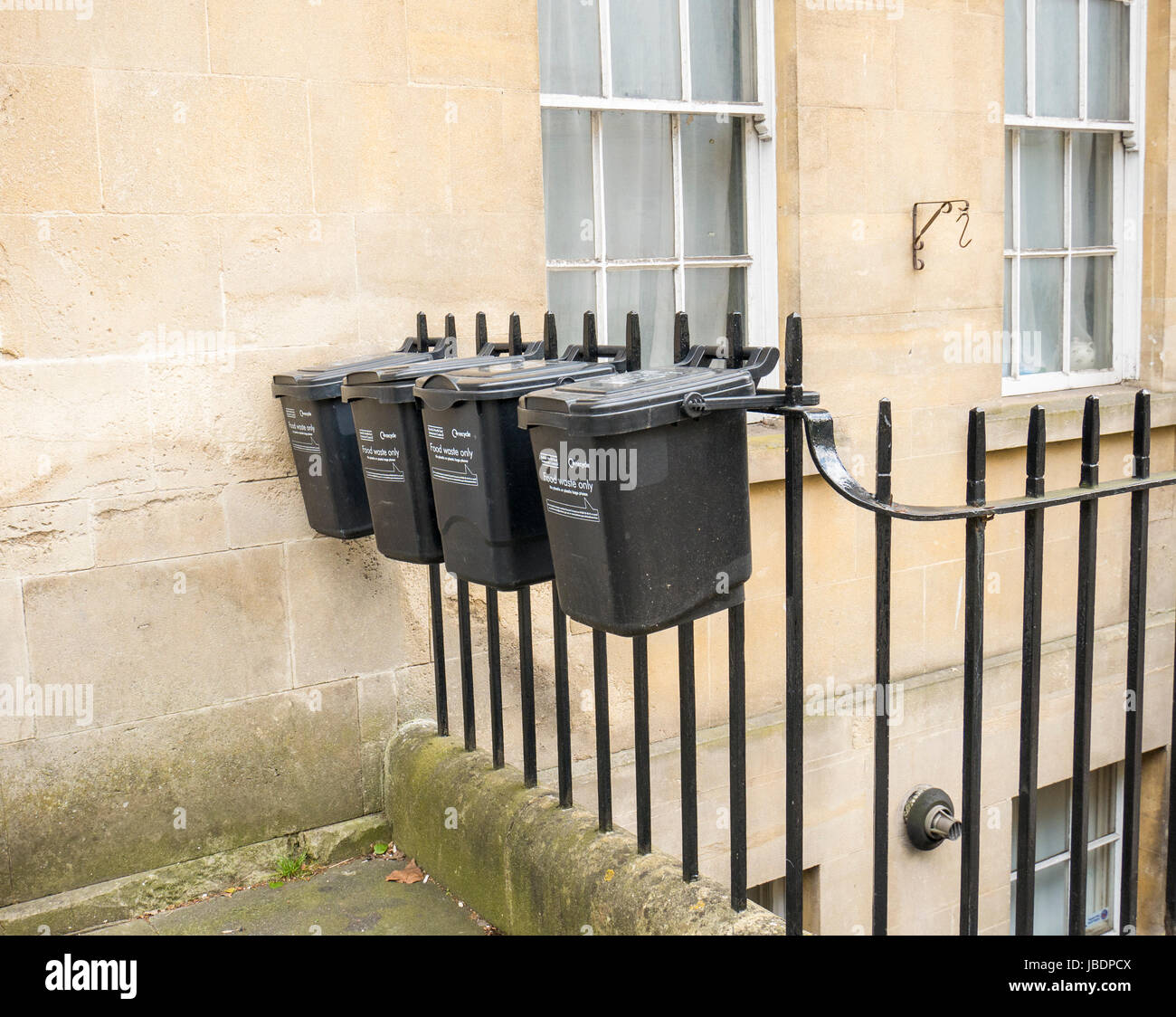 Recycling bins for collection, Bath, England, UK Stock Photo Alamy