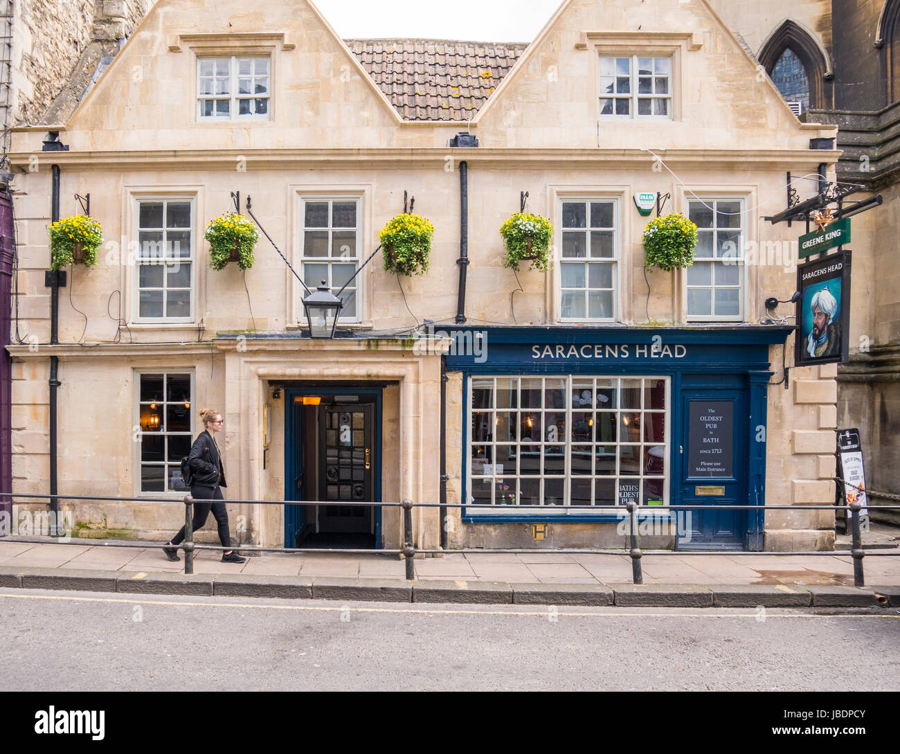 The Saracens Head, the oldest pub in Bath Stock Photo Alamy