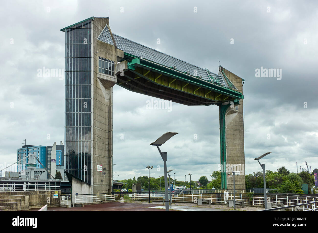 Tidal surge barrier on the river Hull Stock Photo