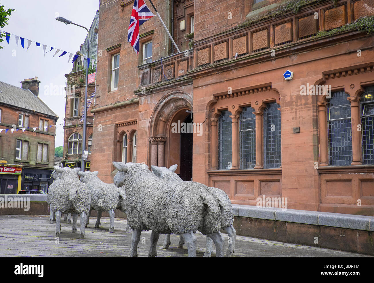 Lockerbie,s sheep sculptures Stock Photo