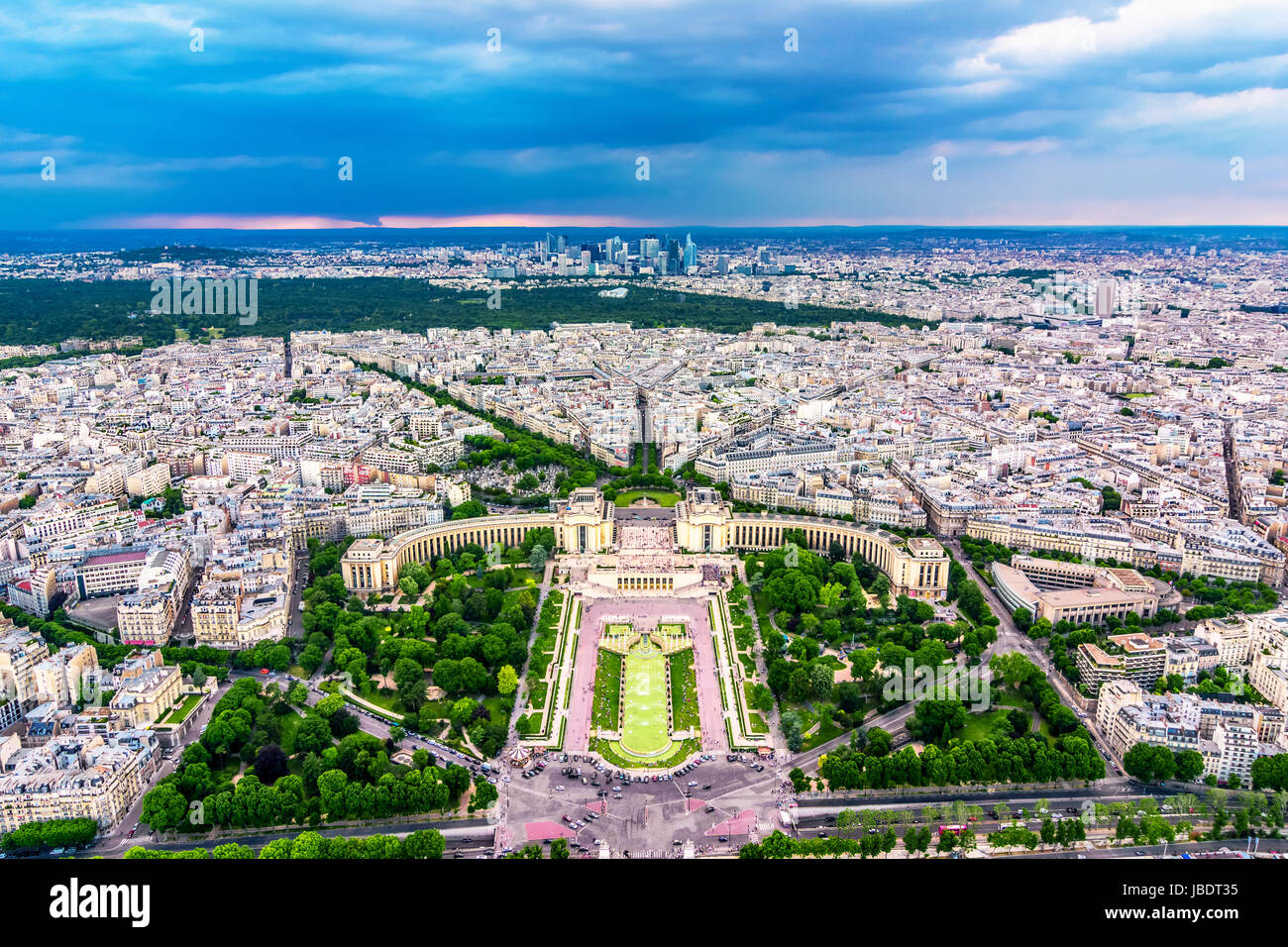 Paris over-view from Eiffel Tower Stock Photo