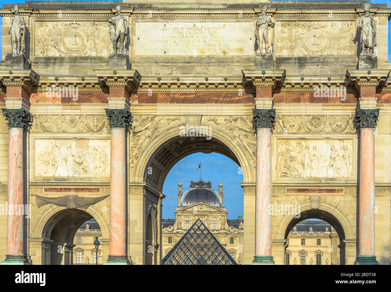 Arc de Triomphe du Carrousel,Paris, France Stock Photo