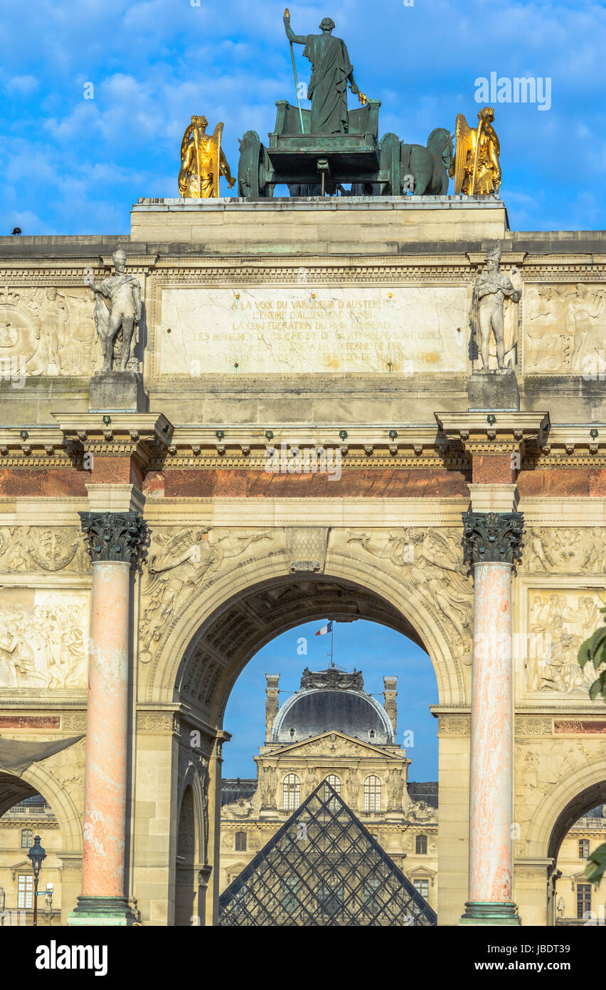 Arc de Triomphe du Carrousel,Paris, France Stock Photo