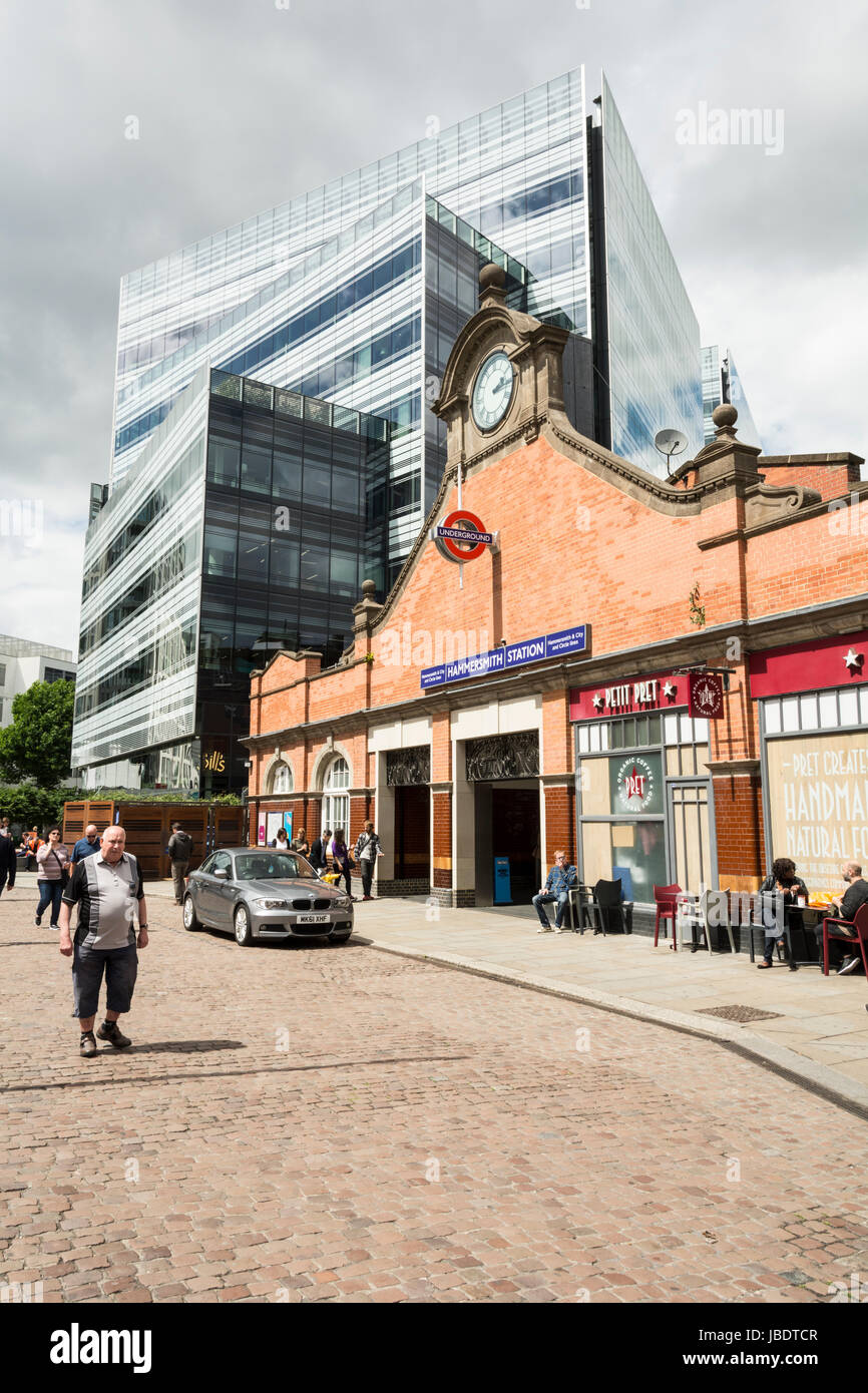 Hammersmith, Circle and City Line, underground station, London, UK