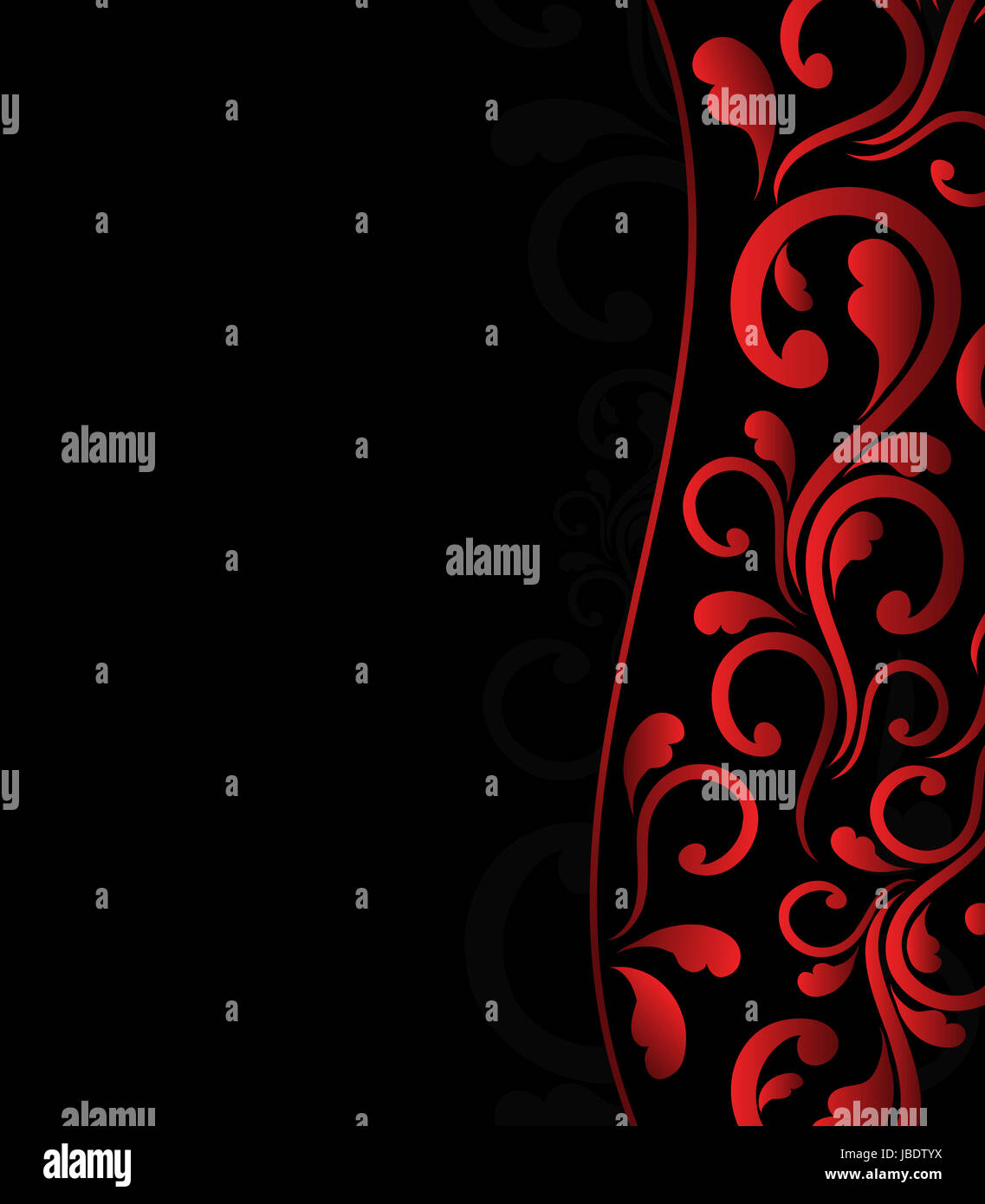 Vector abstract background with wave and floral ornament Stock Photo ...