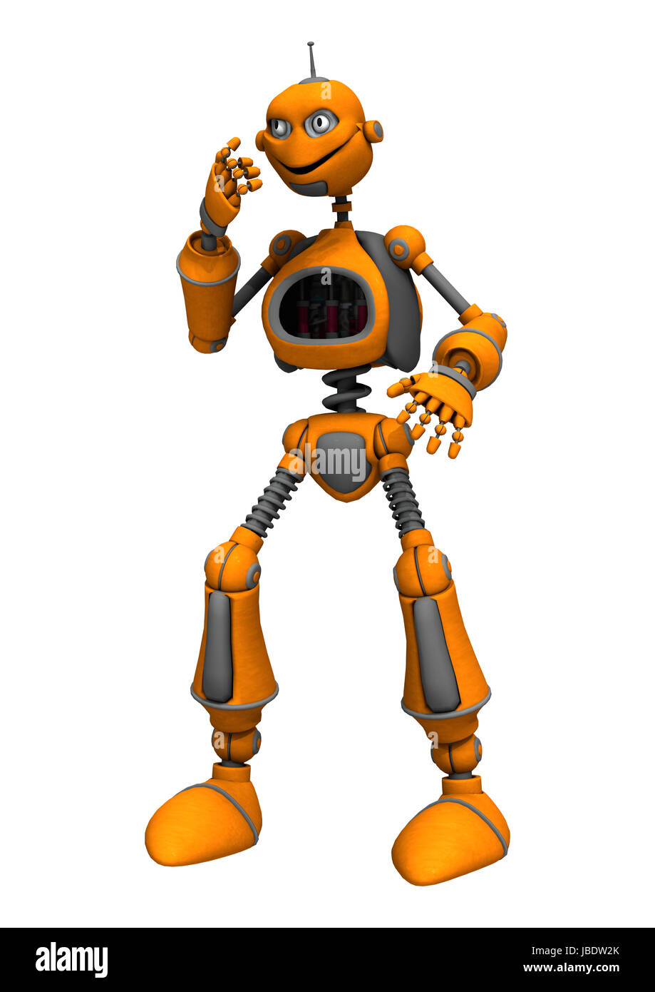 3D digital render of a cute robot communicating with somebody isolated on  white background Stock Photo - Alamy