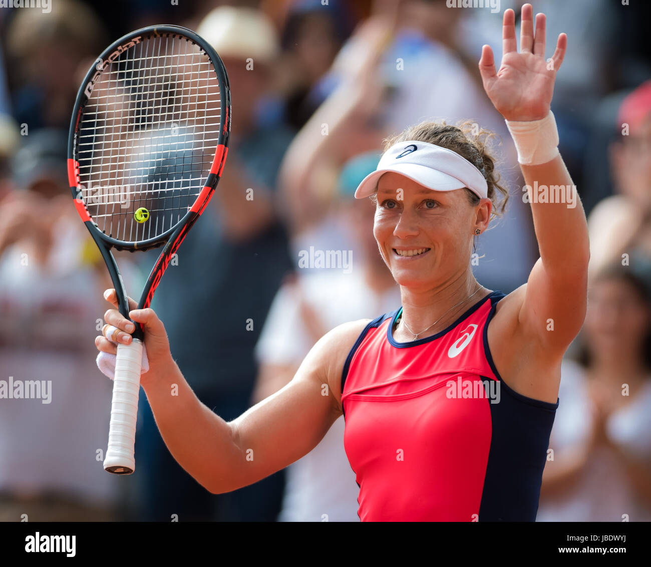 PARIS, FRANCE - JUNE 2 : Samantha Stosur at the 2017 Roland Garros Grand Slam tennis tournament Stock Photo